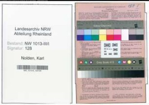 Entnazifizierung Karl Nolden , geb. 04.04.1903 (Werksmeister)