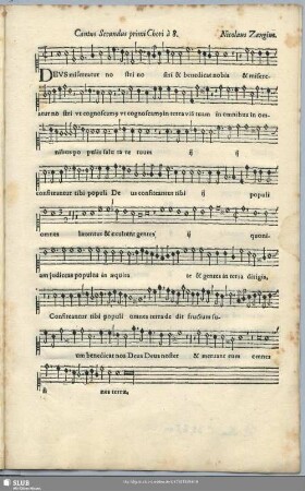 Cantus Secundus primi Chori a 8