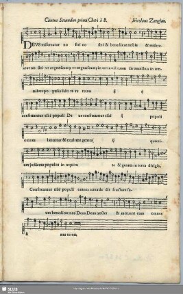 Cantus Secundus primi Chori a 8