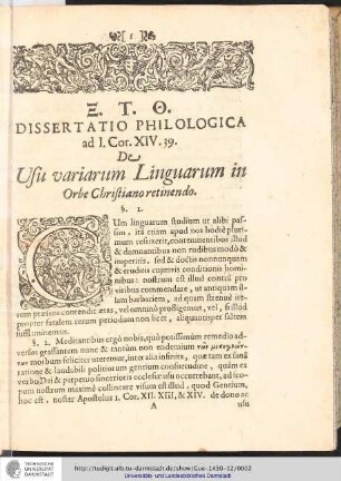 Dissertatio Philologica