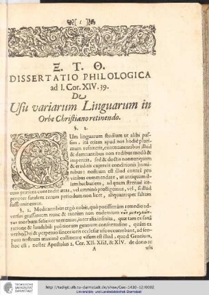Dissertatio Philologica