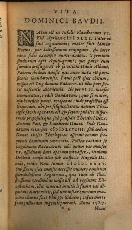 Dominici Bavdi Epistolae : Semicenturia auctae, Lacunis aliquot Suppletis ; Accedunt eiusdem Orationes Et Libellvs De Foenore