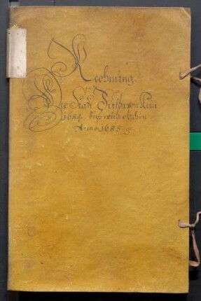 IX A 1 - Alte Stadtrechnungen (1684 - 1685)