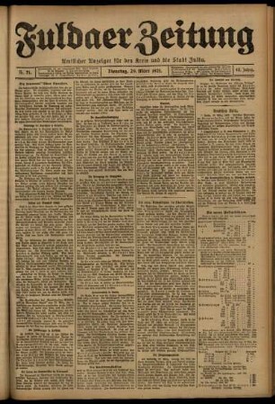 Ausgabe vom Dienstag, den 29. März 1921.