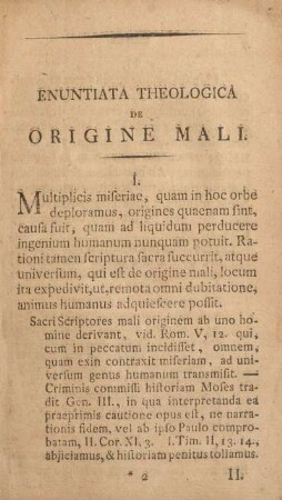 Enuntiata theologica de origine mali.