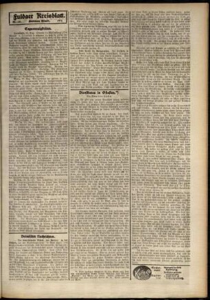 Dritte Ausgabe vom Samstag, den 17. August 1912.
