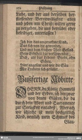 Bußfertige Abbitte am Freytag