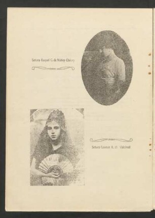 [Fotografías de] Señora Raquel G. de Núñez Chávez [y] Señora Leonor A. de Valcárcel