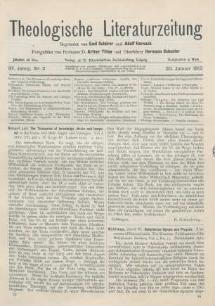 34-35 [Rezension] Myhrman, David W., Babylonian Hymns and Prayers