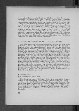 Äussere (Behördliche) Organisation