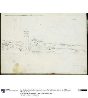 Ortschaft mit hohem Kirchturm (Terni, Coliceboli)