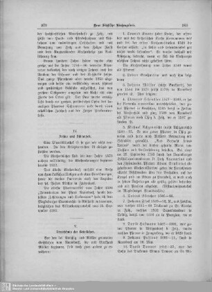 V. Verzeichnis der Geistlichen