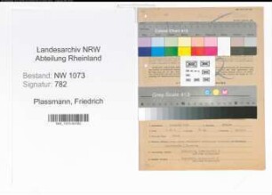 Entnazifizierung Friedrich Plassmann , geb. 05.08.1891 (Sparkassenangestellter)