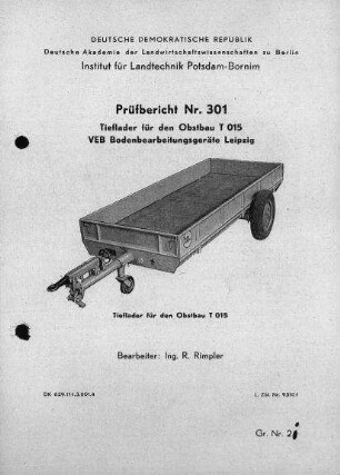 Tieflader für den Obstbau T 015