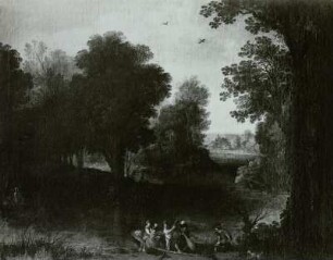 Waldige Flußlandschaft