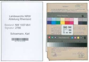 Entnazifizierung Karl Schoemann , geb. 16.07.1888 (Verwalter)
