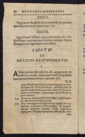 22-31, Caput IV. De Officio Respondentis. - Caput V. De Officio Praesidis.
