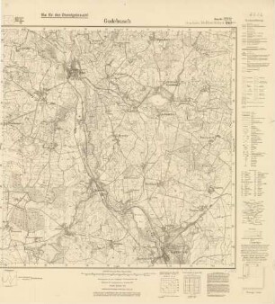 2232 (alte Nr.: 843) Gadebusch, Meßtischblatt (4cm - Karte)