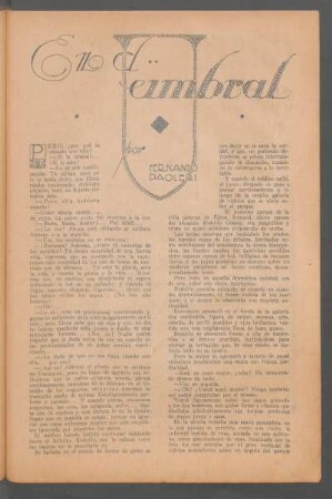En el umbral : [Ilustración de Rodolfo Claro y una otra persona]