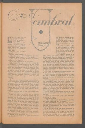 En el umbral : [Ilustración de Rodolfo Claro y una otra persona]