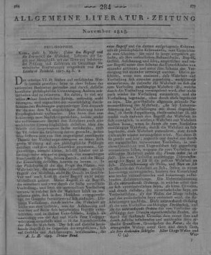 Reinhold, K. L.: Über den Begriff und die Erkenntniß von Wahrheit. Kiel: Mohr 1817