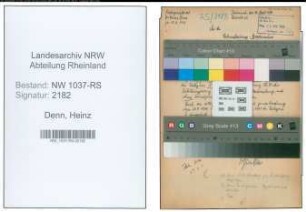 Entnazifizierung Heinz Denn , geb. 15.08.1911 (Amtsgerichtsrat)