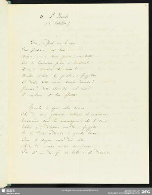 [Text 2: Die Ideale (von Schiller)] / L‘Ideale (di Schiller)