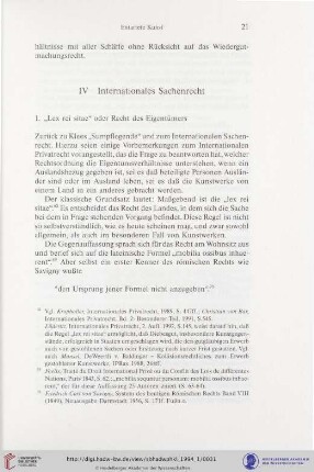 IV Internationales Sachenrecht