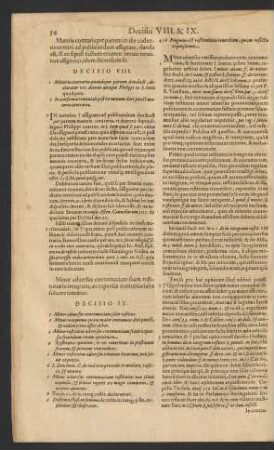 Decisio IX.