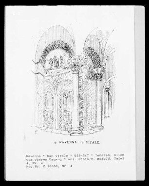 San Vitale in Ravenna - Inneres, Blick vom oberen Umgang