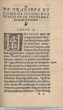 De Gradibus et Compositionibus Receptorum Theophrasi Paracelsi Liber Septemus.