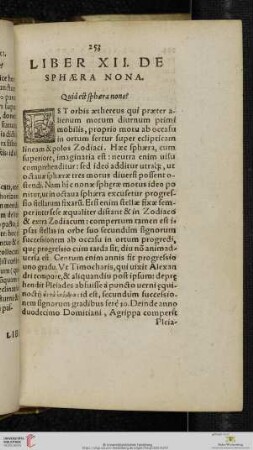Liber XII De Sphaera Nona