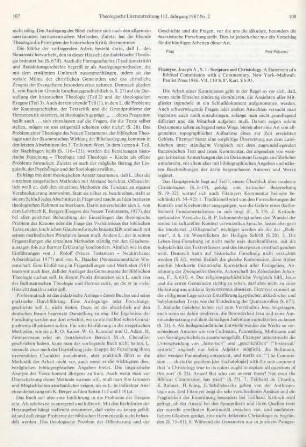 108-109 [Rezension] Scripture and christology
