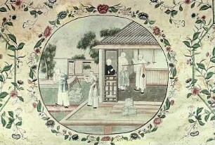 Tapetenbild mit chinesischer Alltagsszene