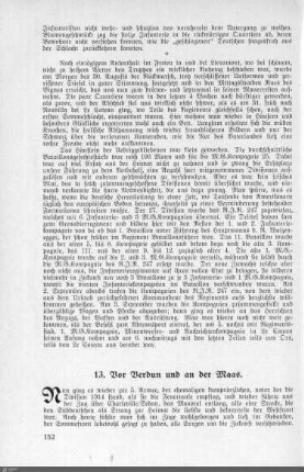 13. Vor Verdun und an der Maas.