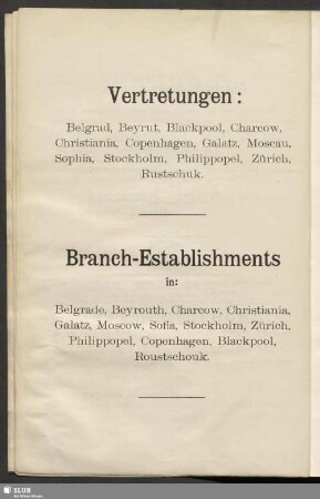 Vertretungen