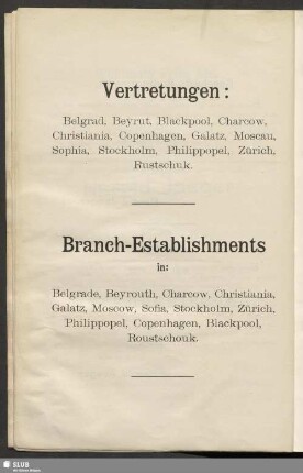 Vertretungen