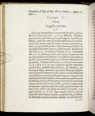 Caput V. Circa Regalia minora.