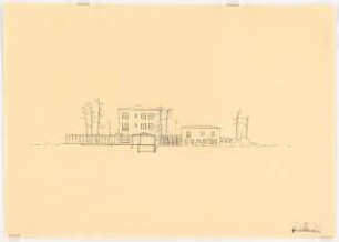 Hotel am See: Ansicht West 1:100