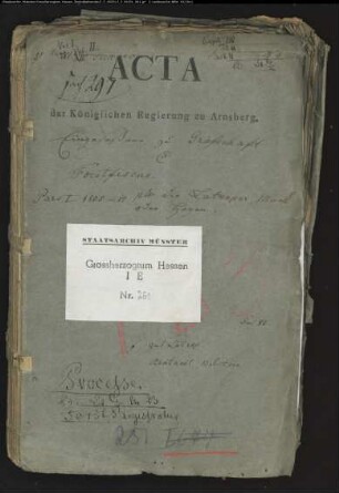 Eingesessene zu Grafschaft ./. Forstfiskus wegen der Hagen in der Latrop
