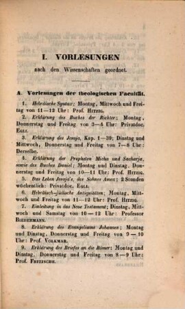 Verzeichnis der Vorlesungen, Behörden, Dozenten und Institute. 1859/60. WS