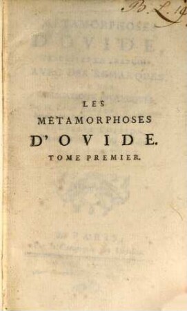 Métamorphoses D'Ovide, 1