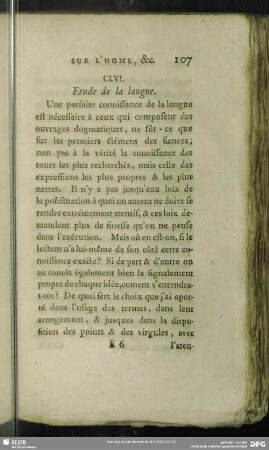CLVI. Etude de la langue