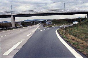 Ausfahrt Süd von Fahrbahn Süd (Mannheim Richtung Heidelberg)