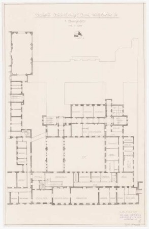 Auswärtiges Amt, Berlin-Mitte Umbau: Grundriss 1. Obergeschoss 1:200
