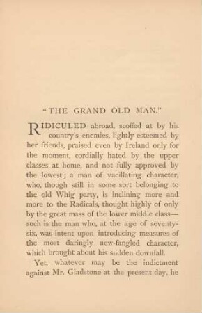 "The Grand Old Man."