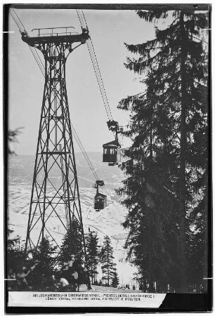 Seilschwebebahn Oberwiesenthal. Fichtelberg Länge 1300 Meter. Steigung 300 Meter. Fahrzeit 6 Minuten