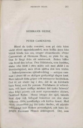 Hermann Hesse. Peter Camenzind.