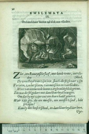 Emblemata IX. Ondanckbaer' lieden zal eck een vlieden.