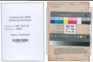 Entnazifizierung Ferdinand Spies , geb. 21.04.1906 (Angestellter)